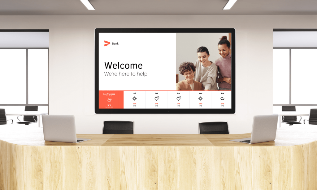 LCD advertising machines for banks