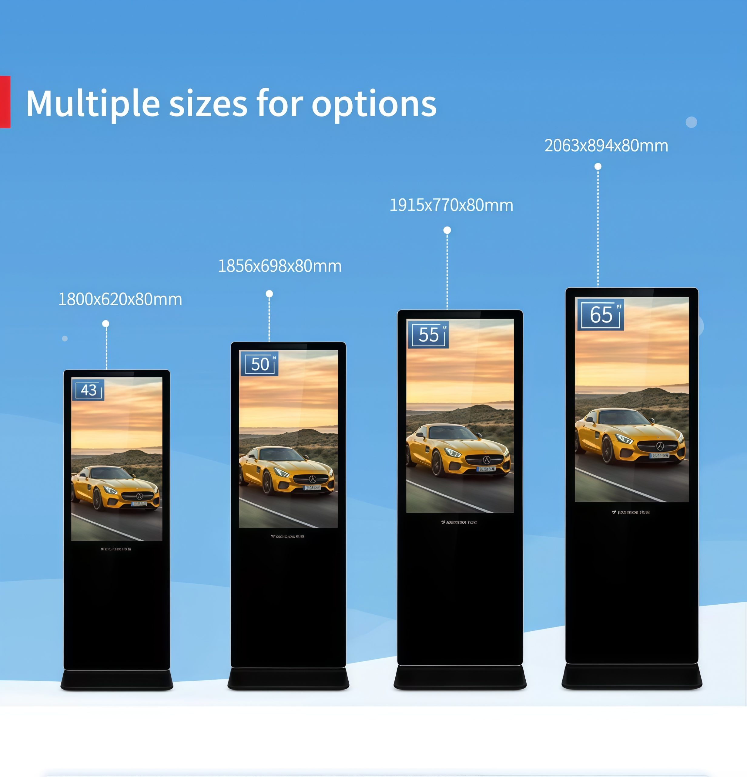 size digital signage systems