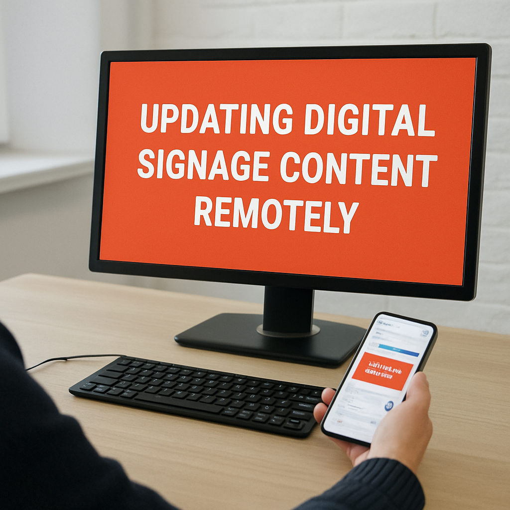 updating information on digital signage remotely
