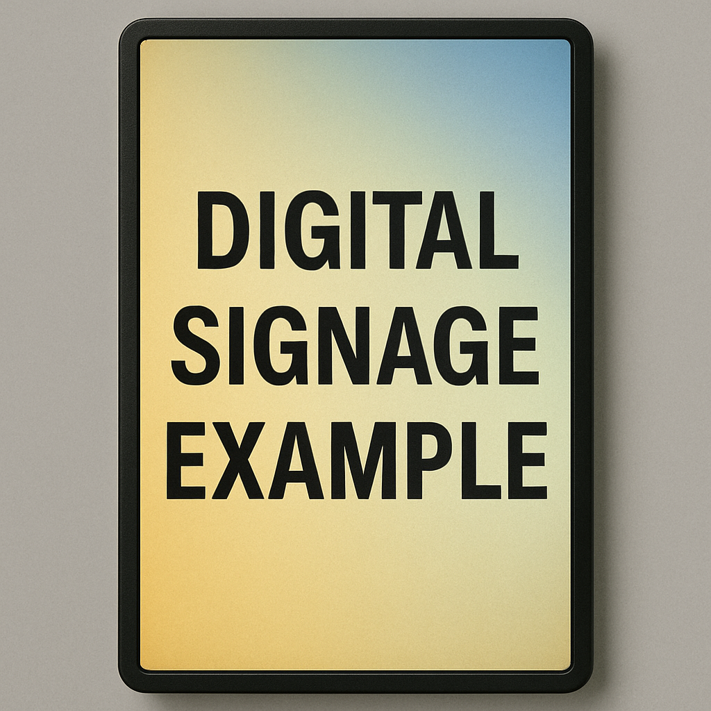 digital signage example
