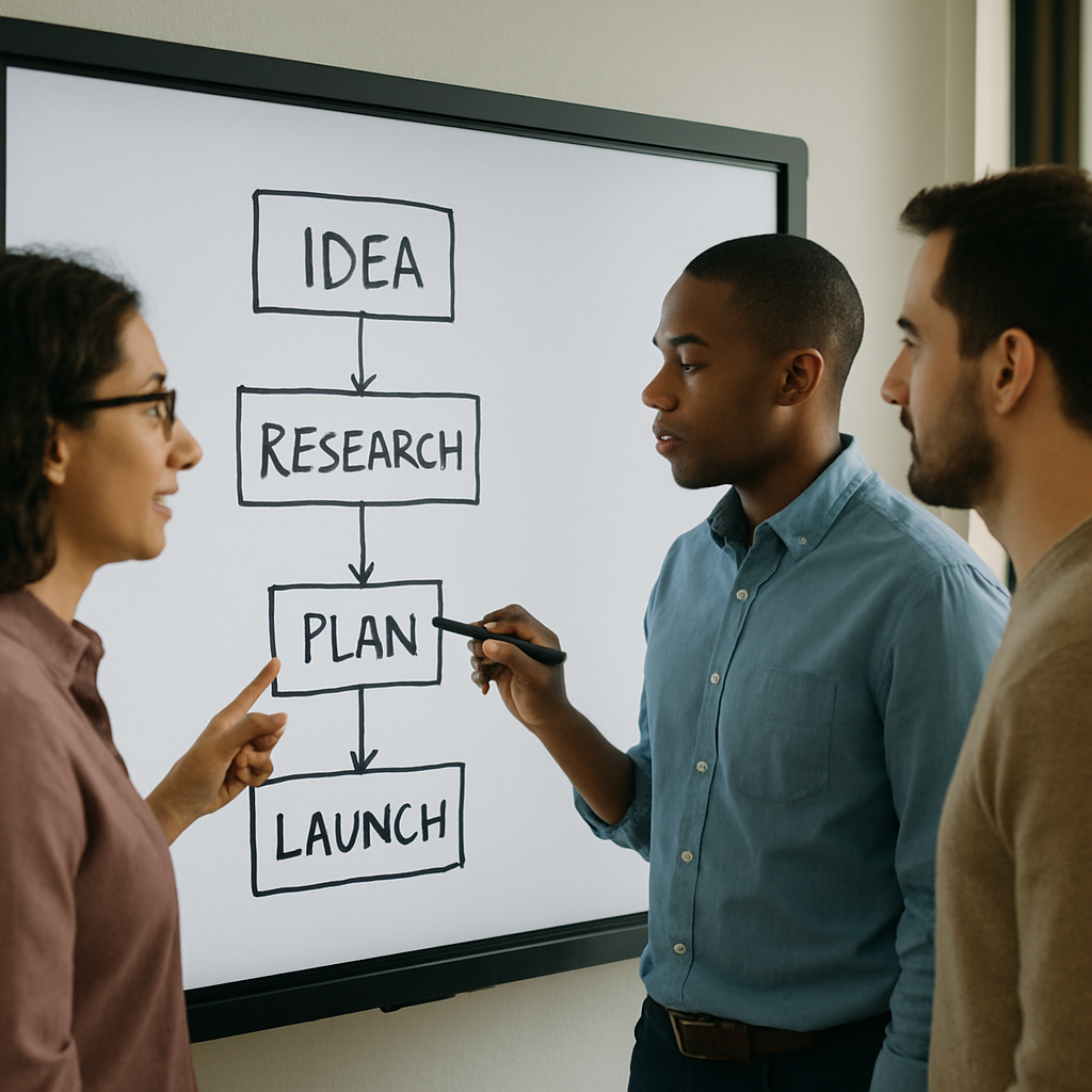 people using whiteboard