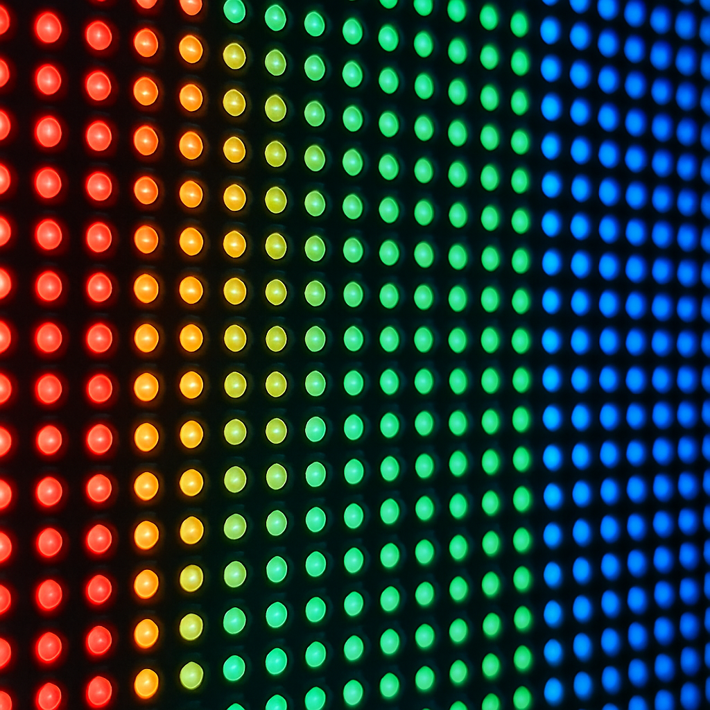 led display in a close up view