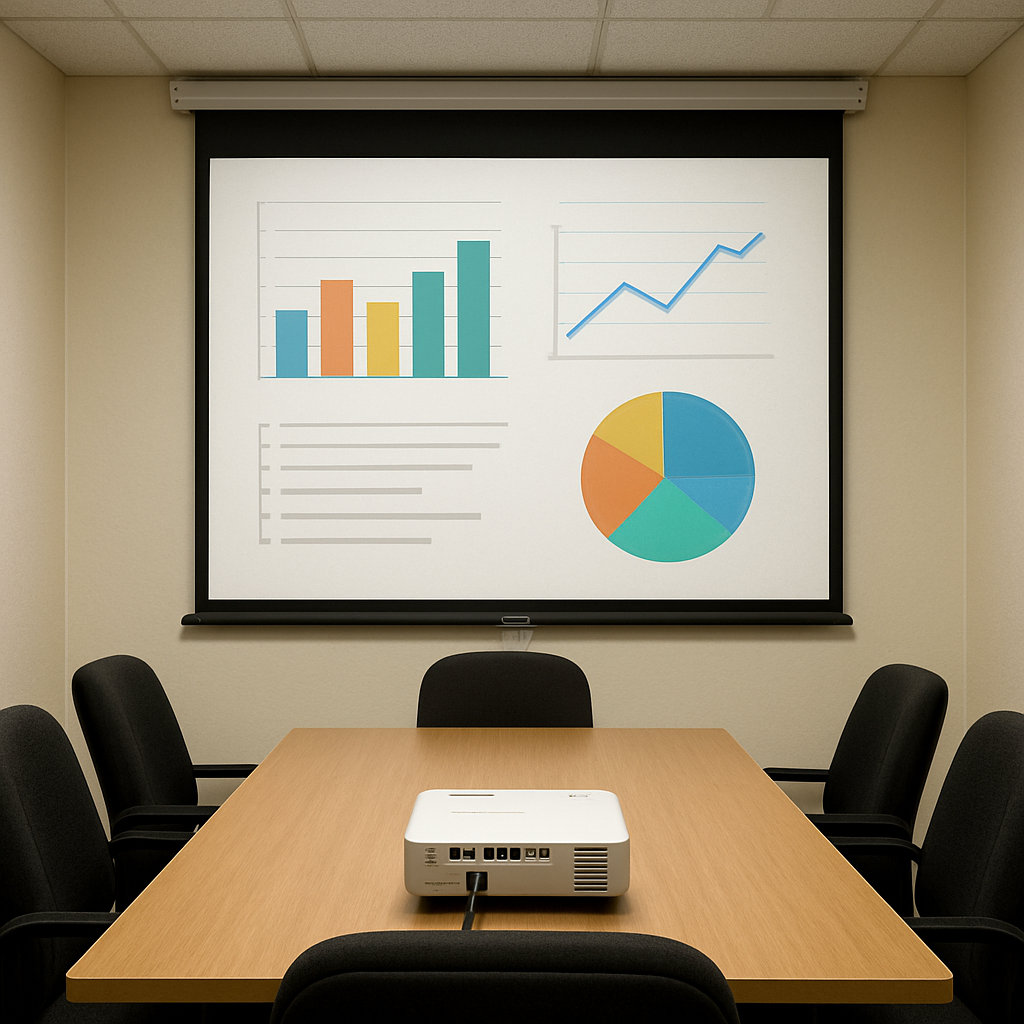 projector in a meeting room