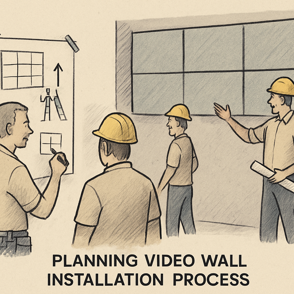 planning video wall installation process