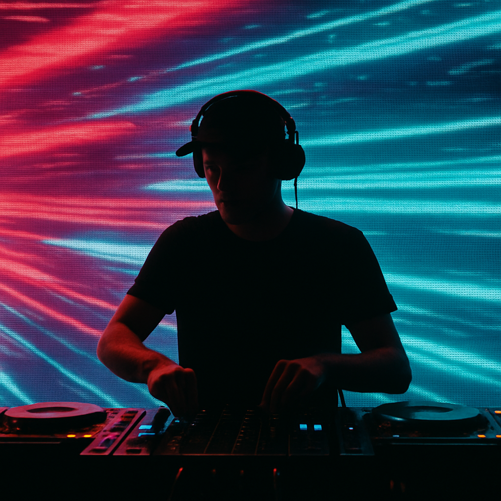 dj with led screen