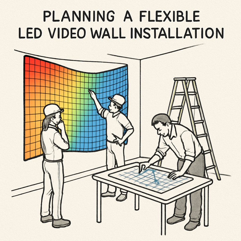 planning a flexible led video wall installation