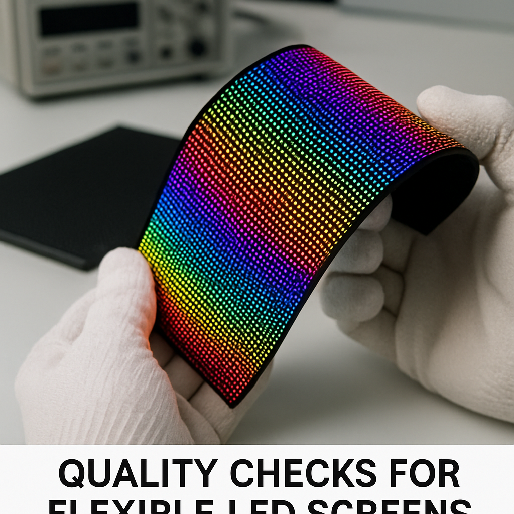quality check for flexible led screens