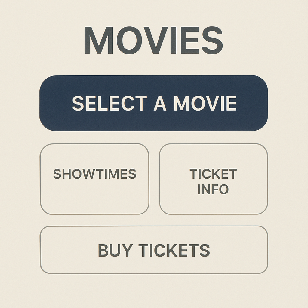 the friendly interface for cinema self-service kiosk
