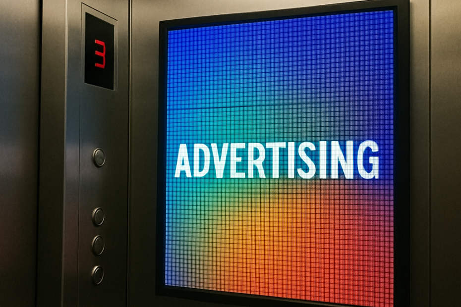 evevator advertising screen