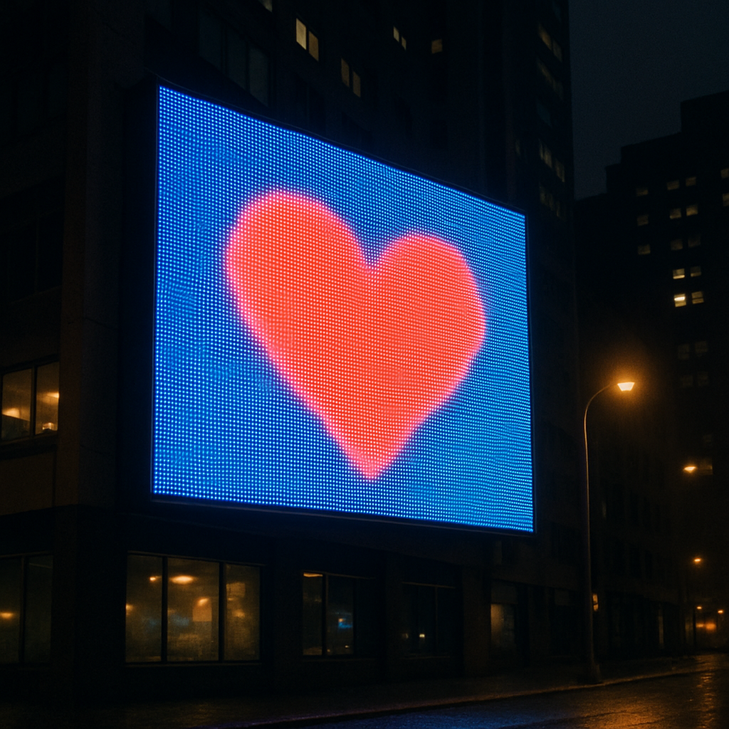 outdoor led display in a city