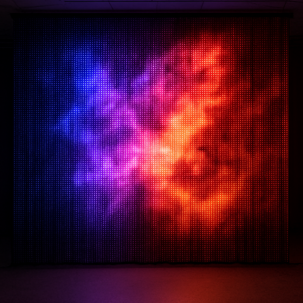 led curtain display
