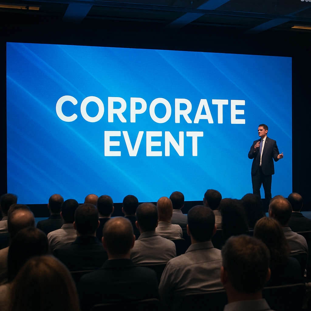 led video wall for corporate event