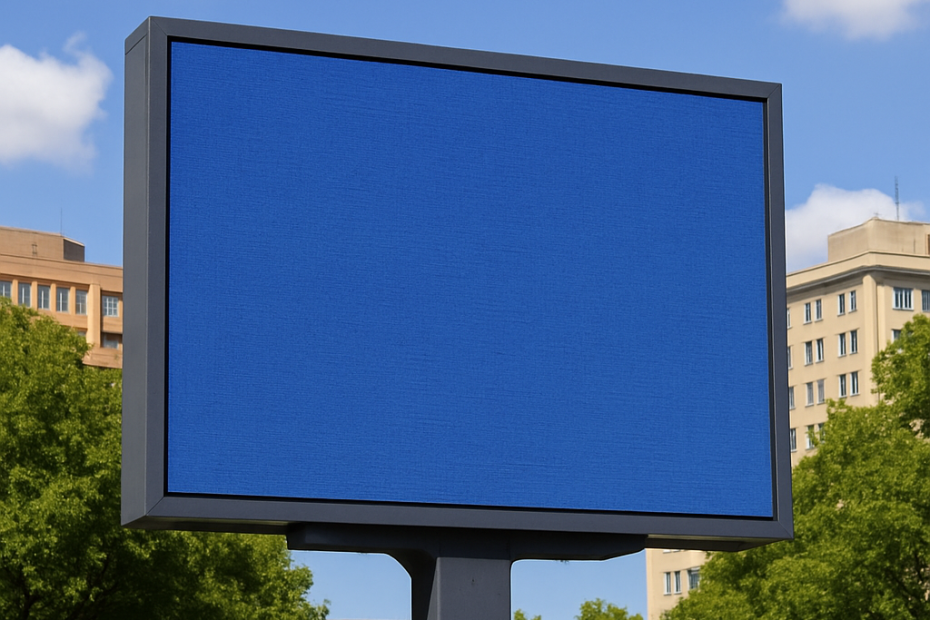 led screen pole wall