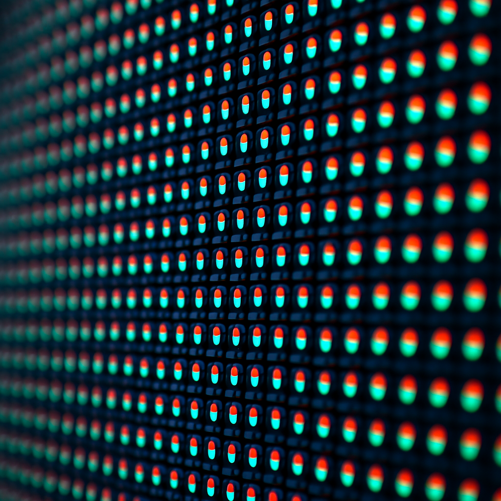 close up of led technology