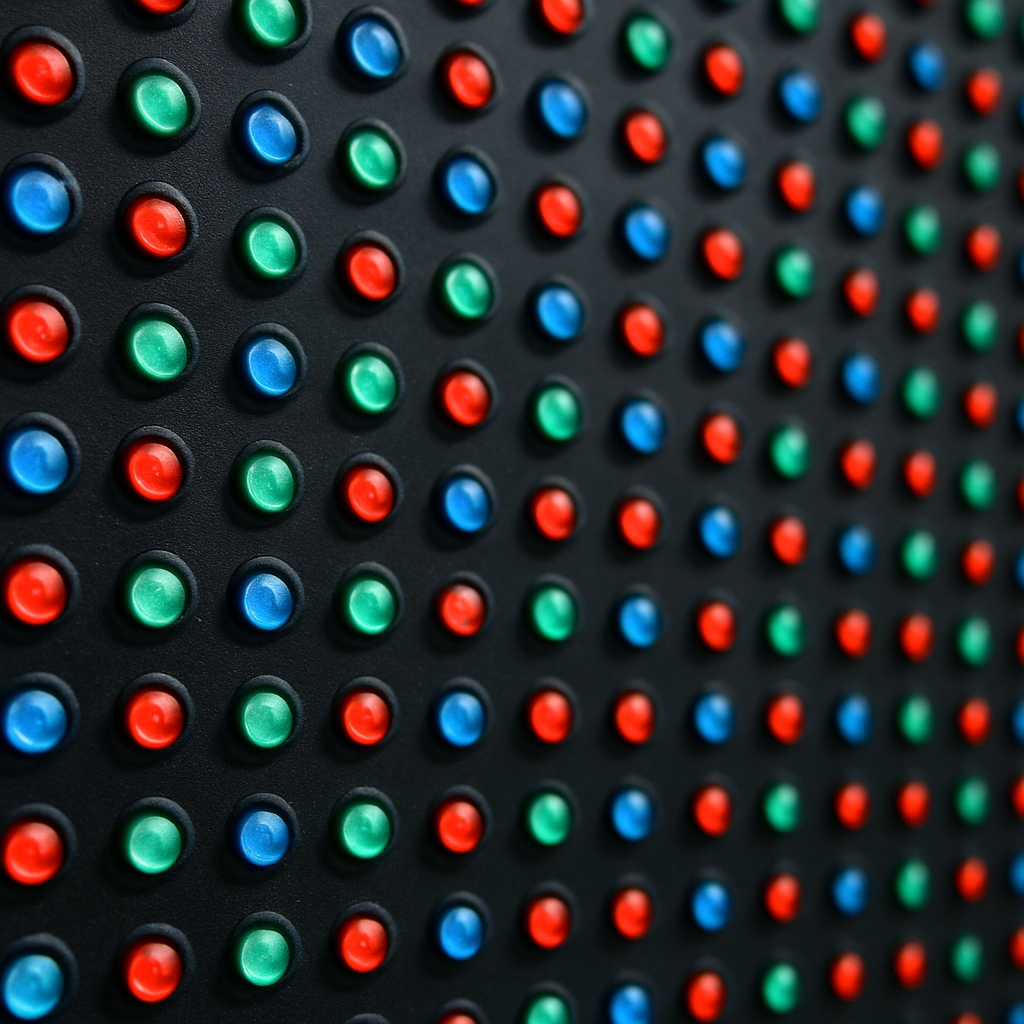 close up of led technology