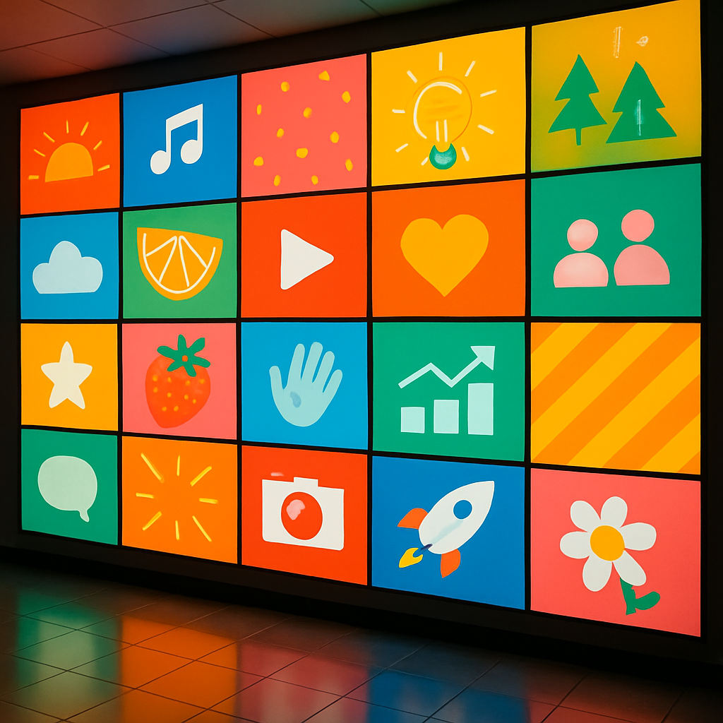 bright and engaging video wall