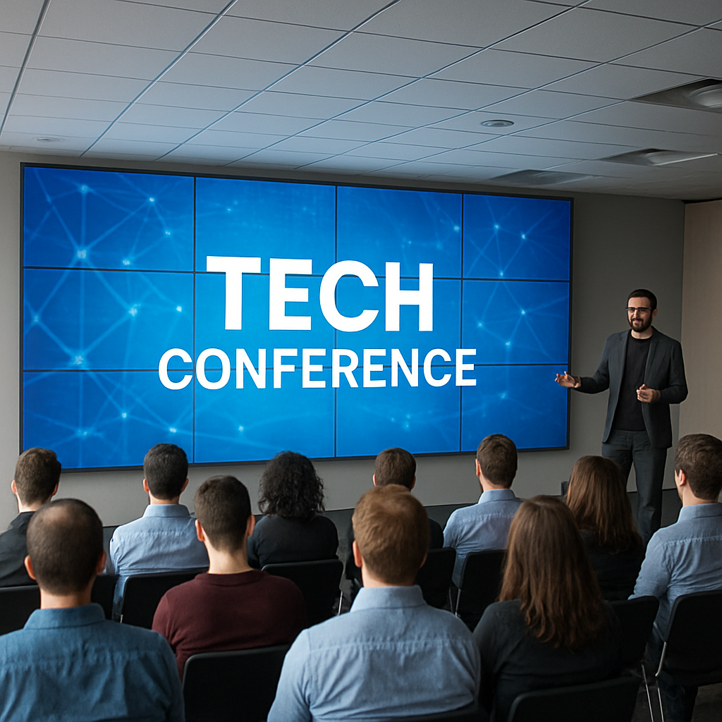 tech conference video wall