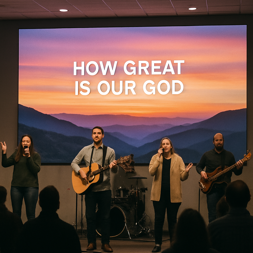 led video wall for church service