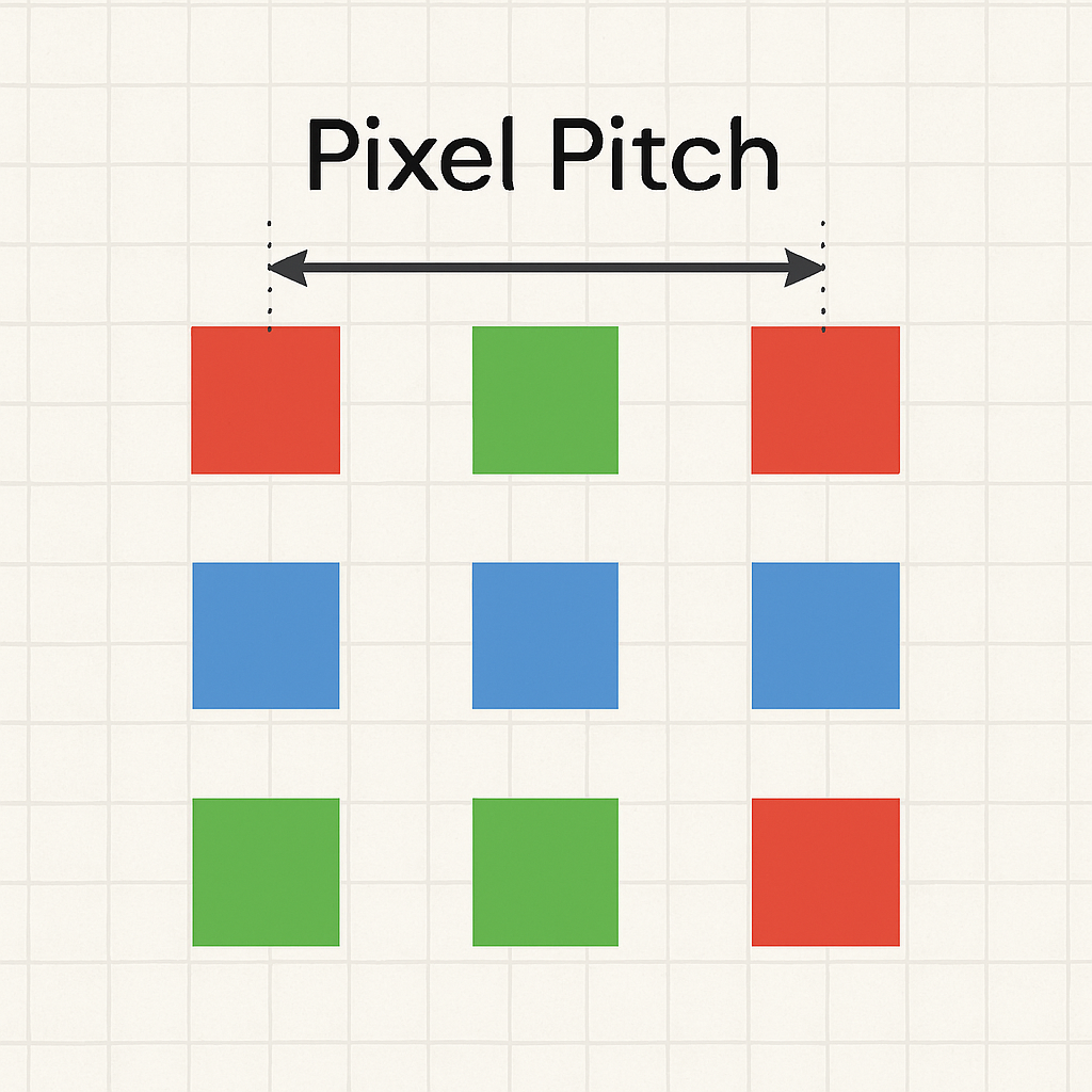 pixel pitch diagram