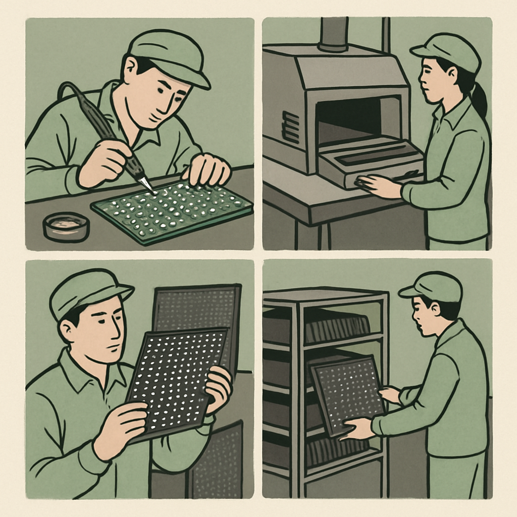 chinese manufacturer led sticker display producing process