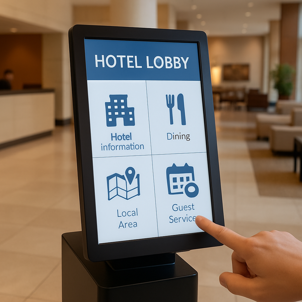 hotel touch screen digital signage