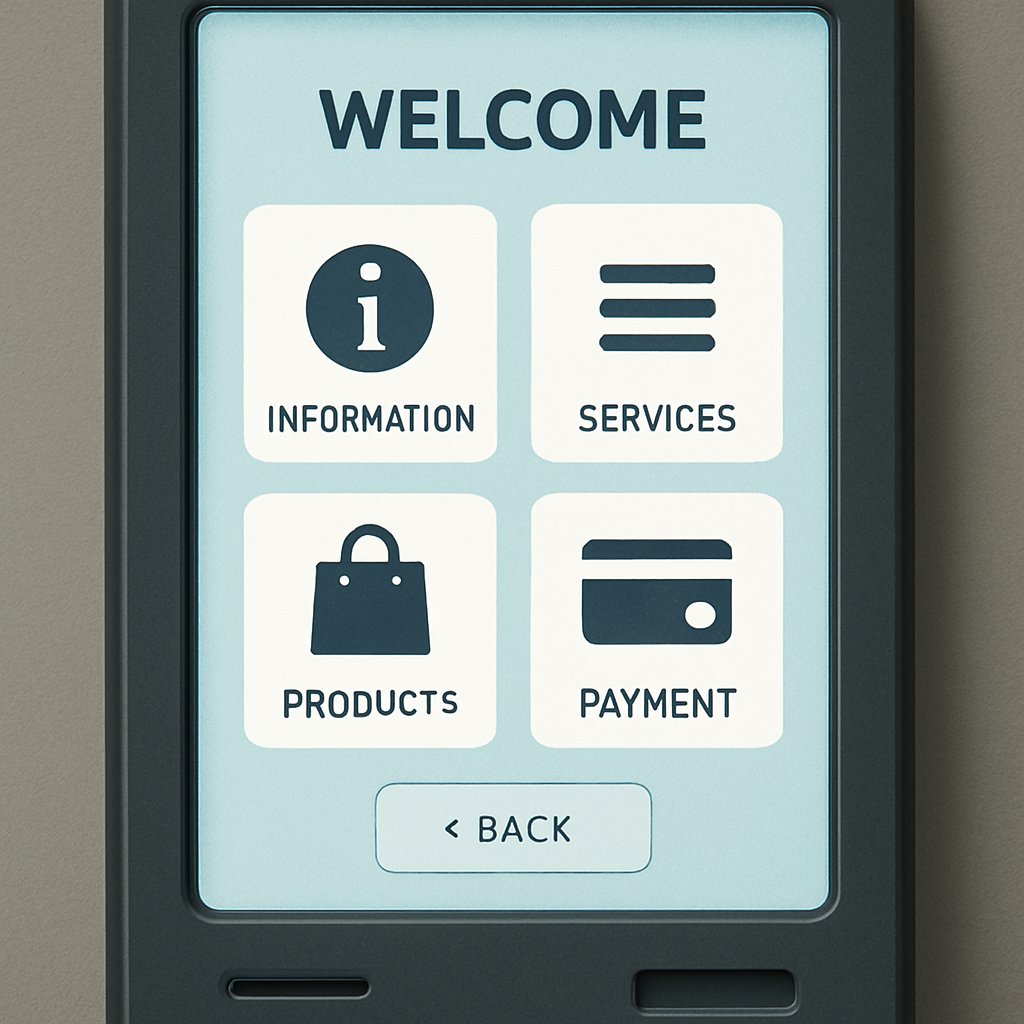 touchscreen kiosk user interface