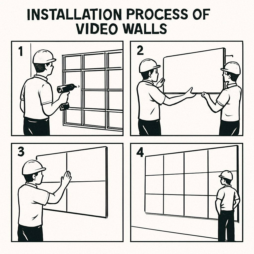installation process of video wall
