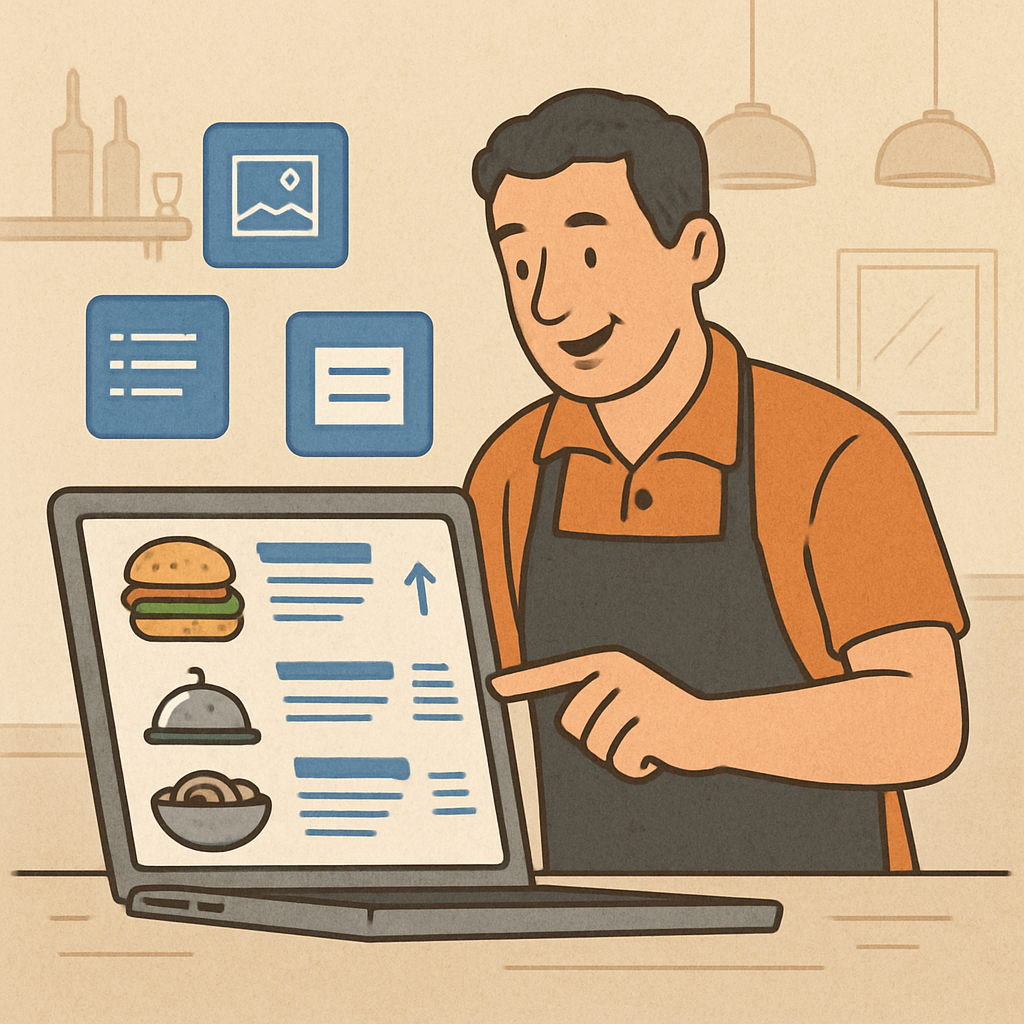 resturant owner use digital menu board