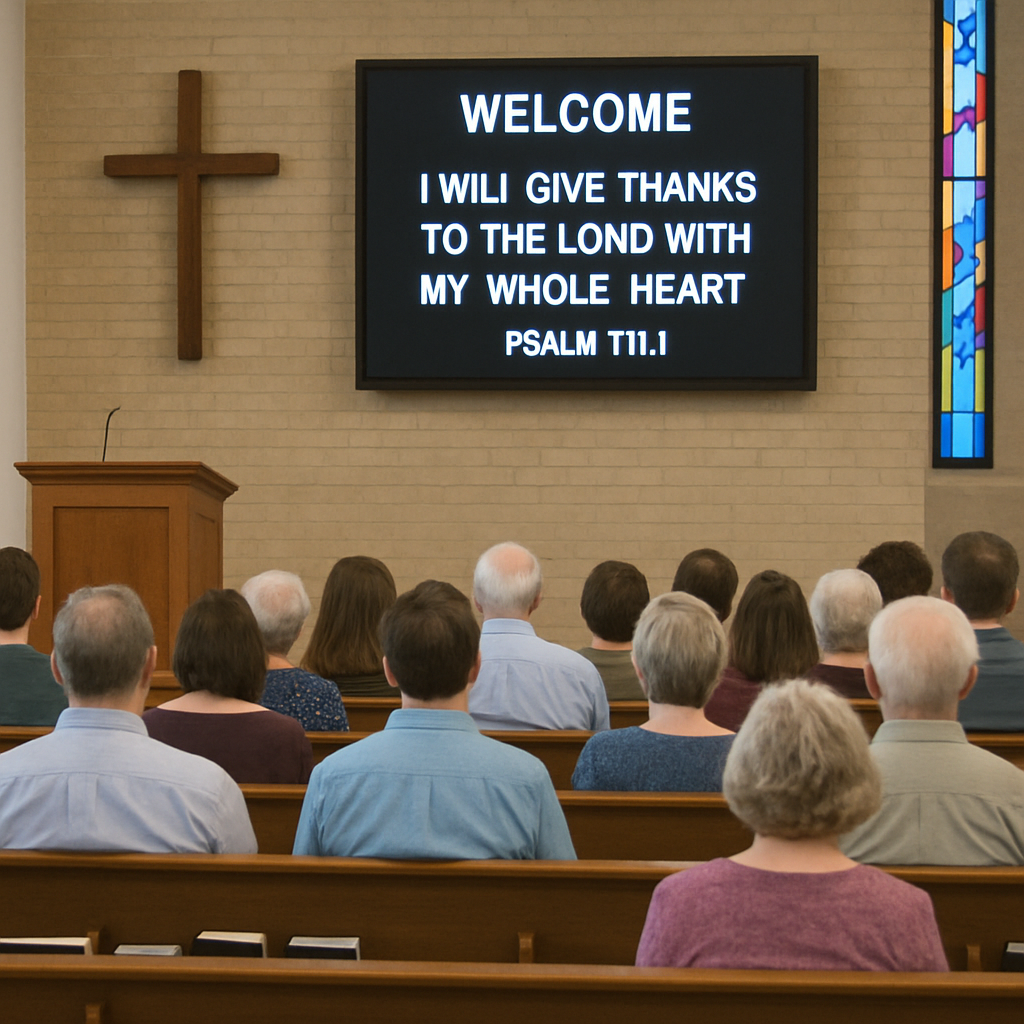digital reader board in church