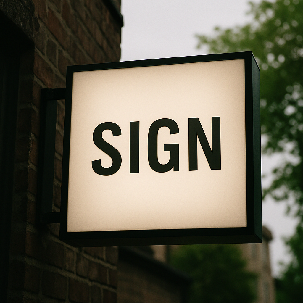 outdoor backlit sign