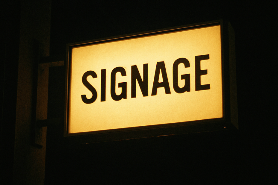 back lit signage
