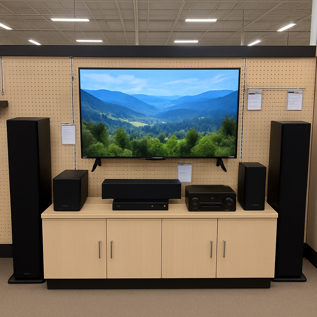 AV equipment in a retail store