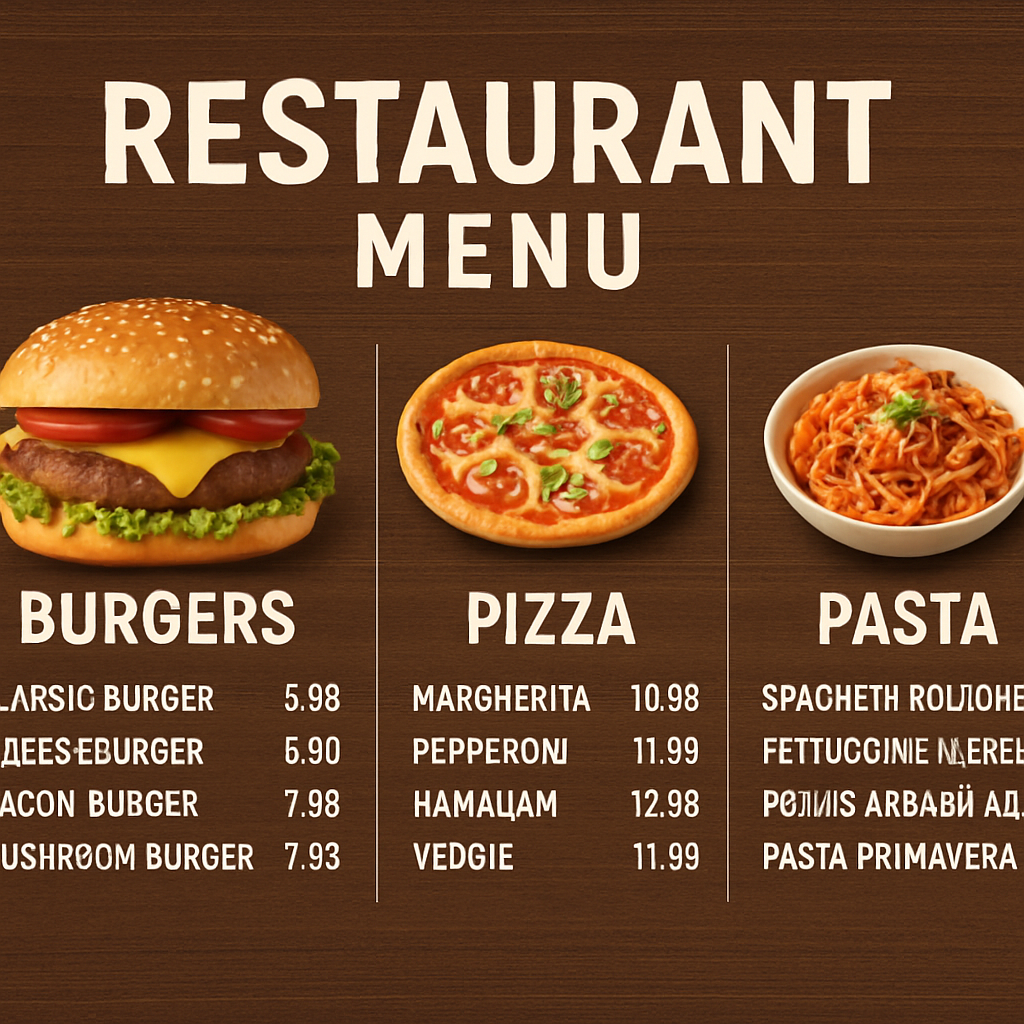 restaurant digital signage