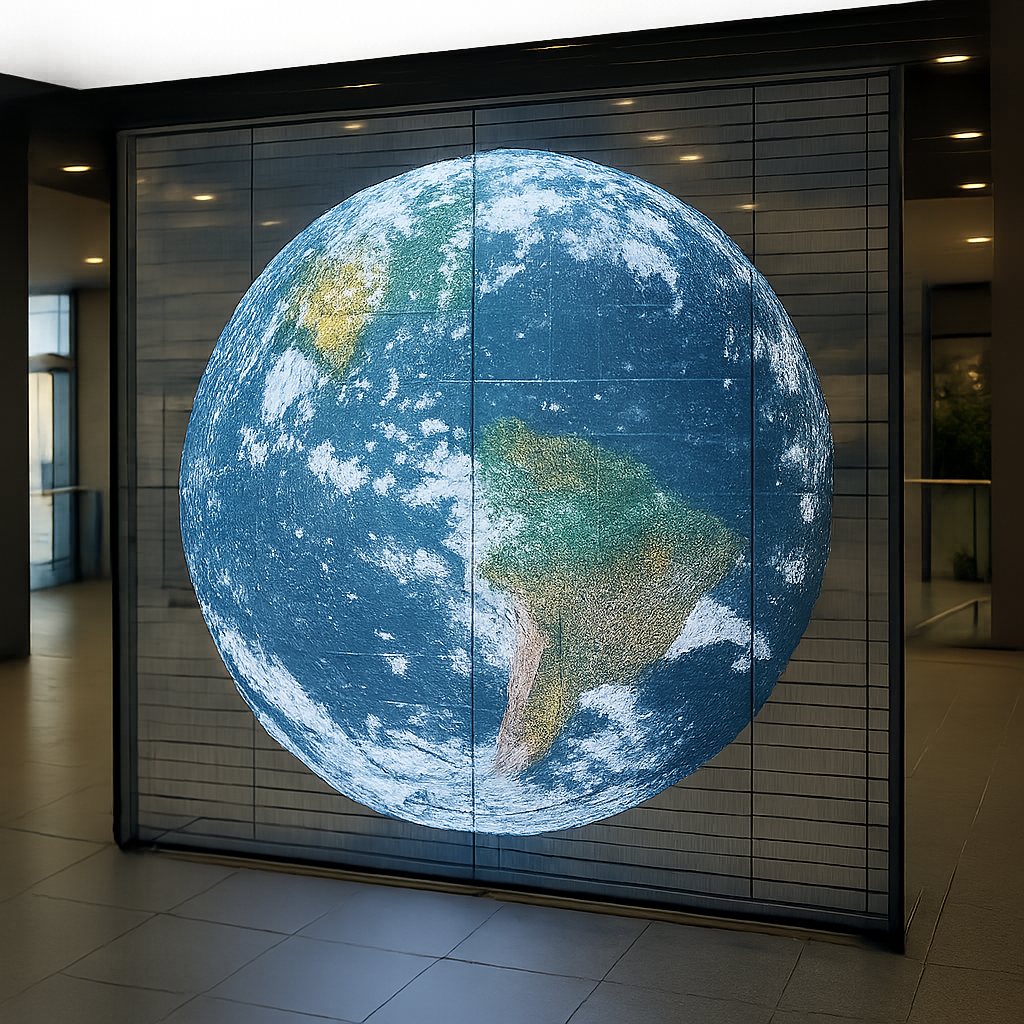 tranparent led screen display