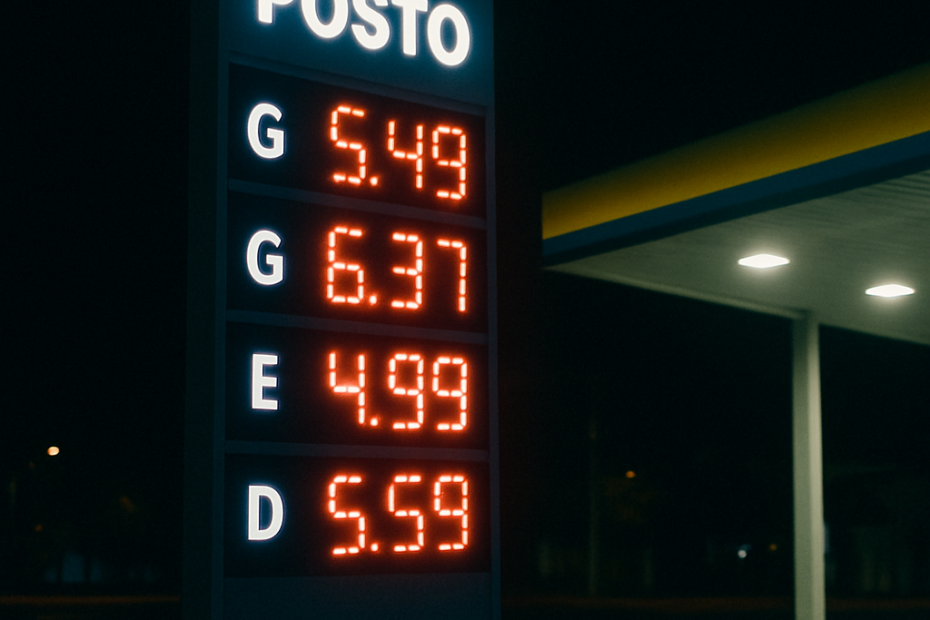 totem led para posto combustível​