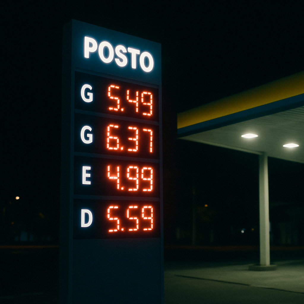 totem led para posto combustível​