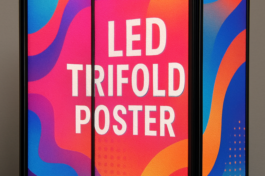 e outdoor led trifold poster
