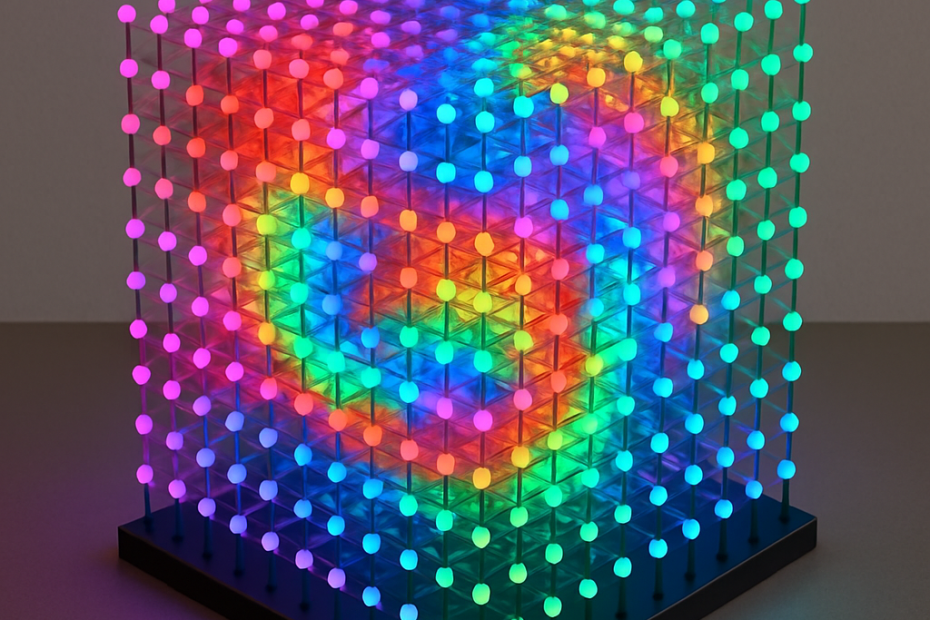 LED cube display